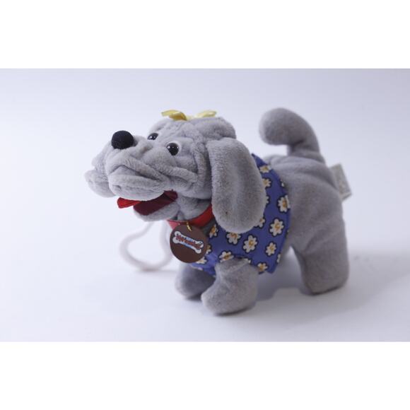 Accessories - Wrinkles, Ganz, The Dog, Beanie, Plush. 90s Vintage, Keychain, Plastic, Key Ring